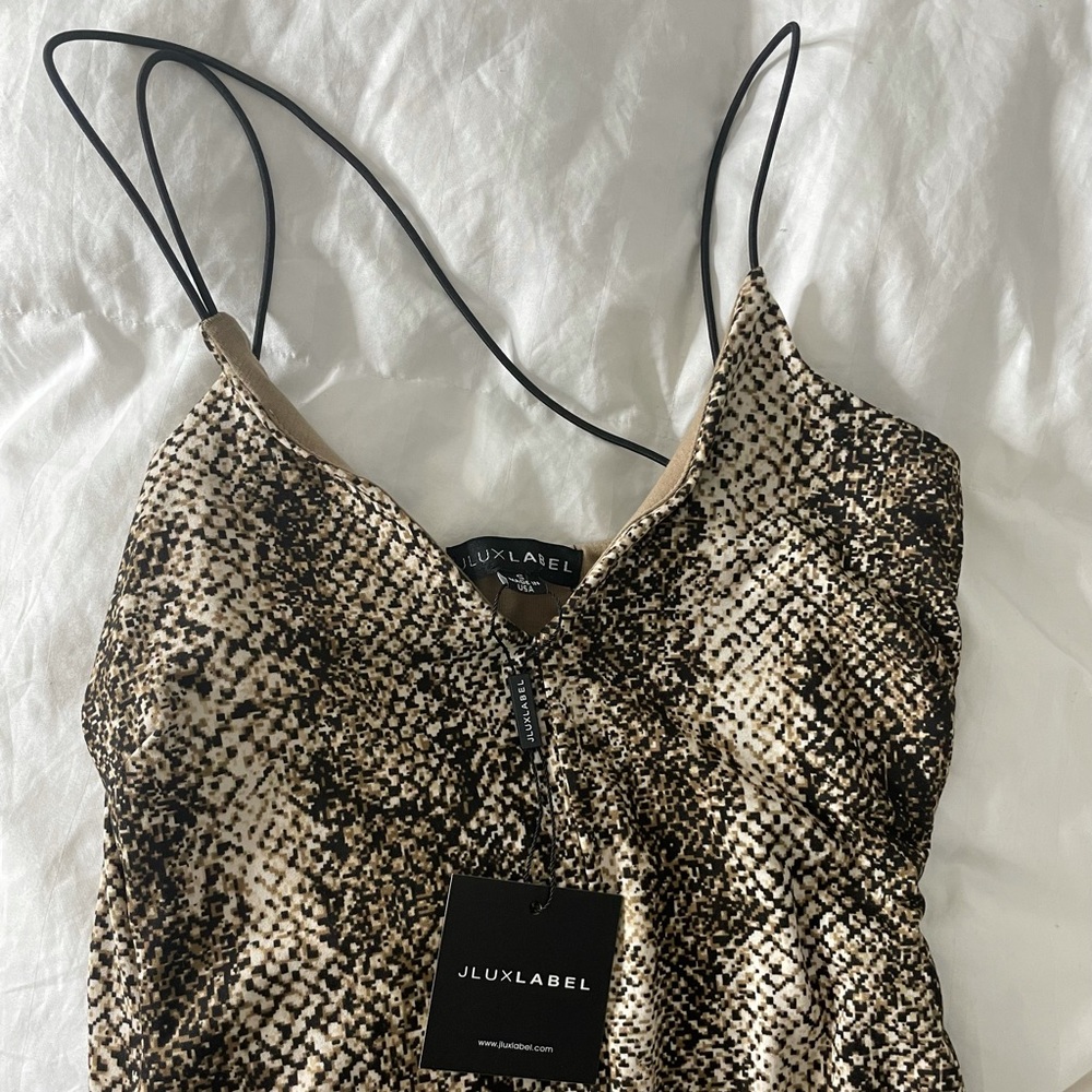 JLUXLABEL cheetah dress. Double lined.